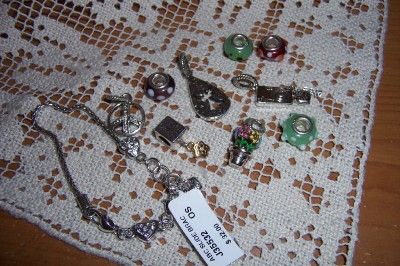 Brighton Lot ~ ABC Slide Bracelet + 9 Charms. NEW with Tag  