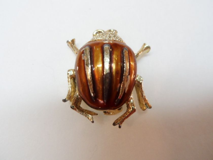 VINTAGE BEATLE BUG PIN BROOCH SIGNED GERRYS  