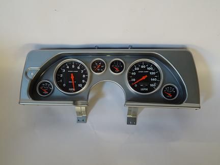 90 92 Camaro Silver Dash Carrier Panel w Auto Meter Sport Comp 