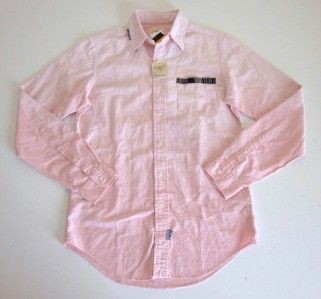   Lauren Rugby Light Pink w/ Madras Sunwashed Oxford Shirt S  