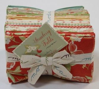 FABRIC Fat 8th Bundle STRAWBERRY FIELDS Fig Tree MODA  