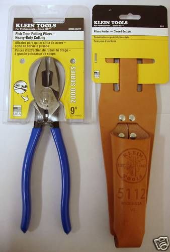 KLEIN TOOLS 5112 Holder & D2000 9NETP Fish Tape Pliers  