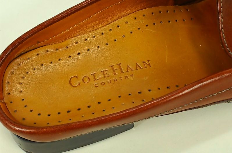 EUC Cole Hann Leather Slides / Oxford Shoes Womens 7.5  