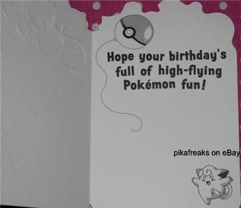 New Old School Pokemon Birthday Card Clefairy Jigglypuff Chansey 