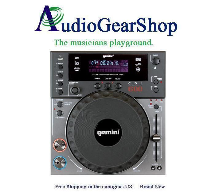 Gemini CDJ 600 Table Top DJ CD//USB Player w/ Scratching CDJ600 