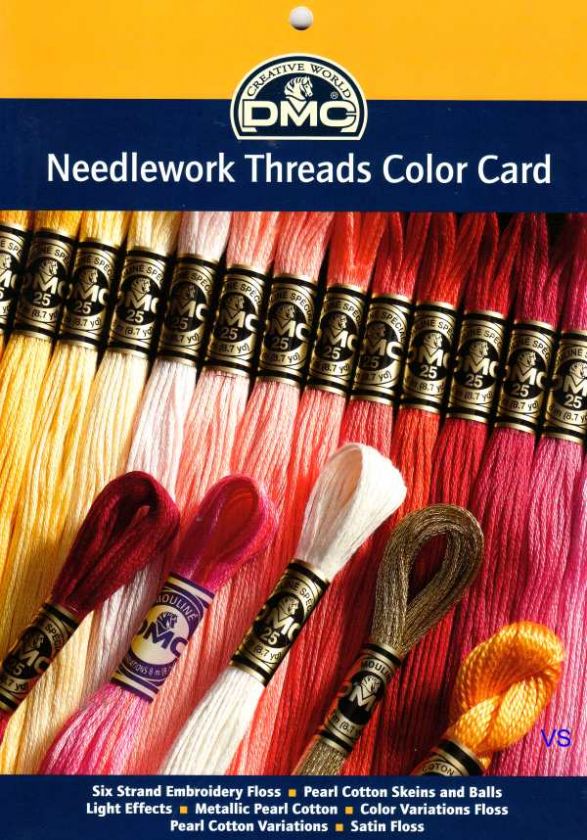 DMC NEEDLEWORK THREADS FLOSS PRINTED COLOR CARD #401 0006 077540183142 