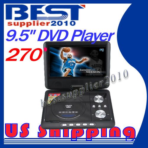 100% Brand New 9.5 Portable DVD Player TV  MP4 SD USB Games