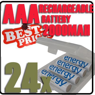   3A 2000mAh 1.2V Ni Mh Energy Rechargeable Battery Cell + Battery Case