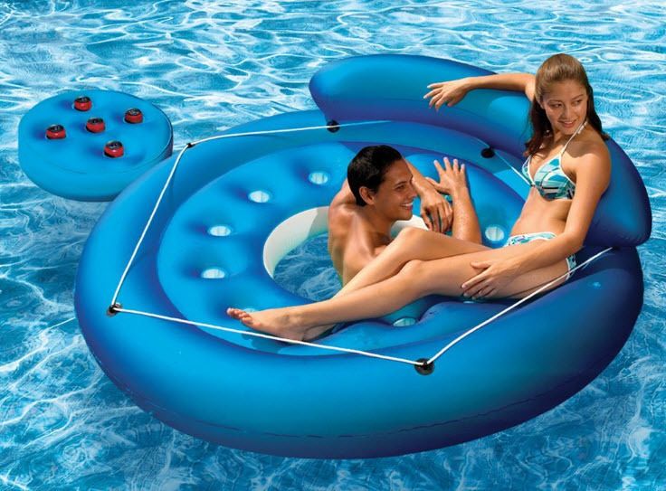 INFLATABLE POOL & LAKE TUBE FLOAT RAFT RECLINER LOUNGE  