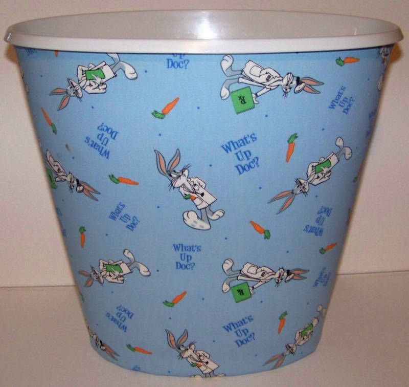 NEW BUGS BUNNY WHATS UP DOC MD WASTEBASKET TRASH CAN  