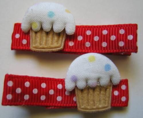 GIRL ALLIGATOR HAIR CLIPS BARRETTES POLKA DOTS 1 PAIR  