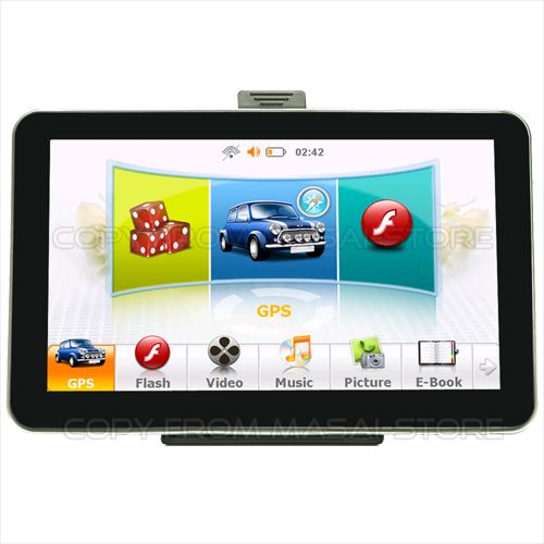 HD GPS Navigation 4GB SpeedCam 600MHz CE 6.0 Latest Map Atlas 5 