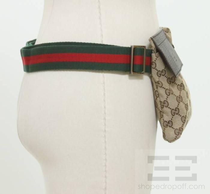 Gucci Brown Monogram Canvas Belt Bag  