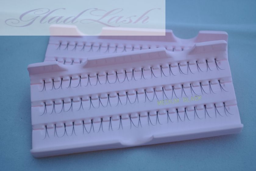   Knot Free V False Eyelash Extension C Curl 60 Clusters Per Tray  