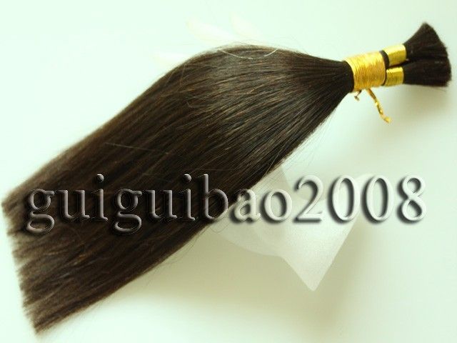 14 HUMAN HAIR HAIRCUT DARK BROWN #2 PONY TAIL,60g  