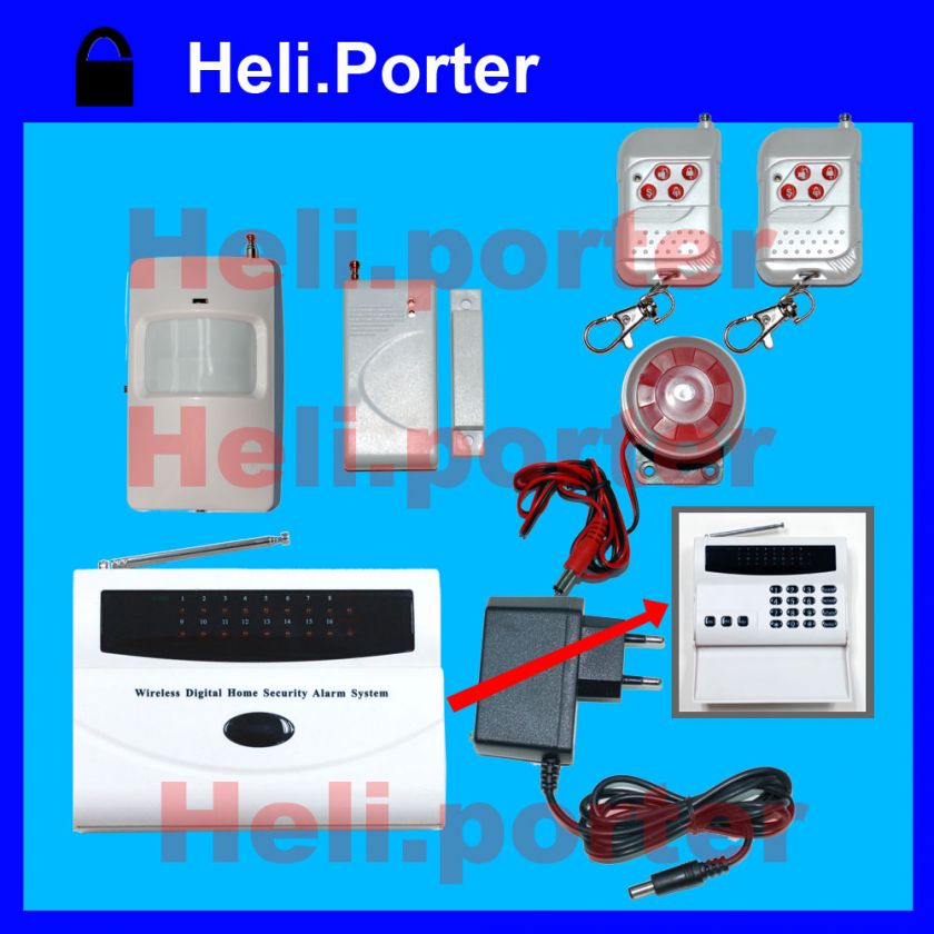 16 ZONE AUTO DIALER HOME SECURITY ALARM SYSTEM /w Internal Backup 