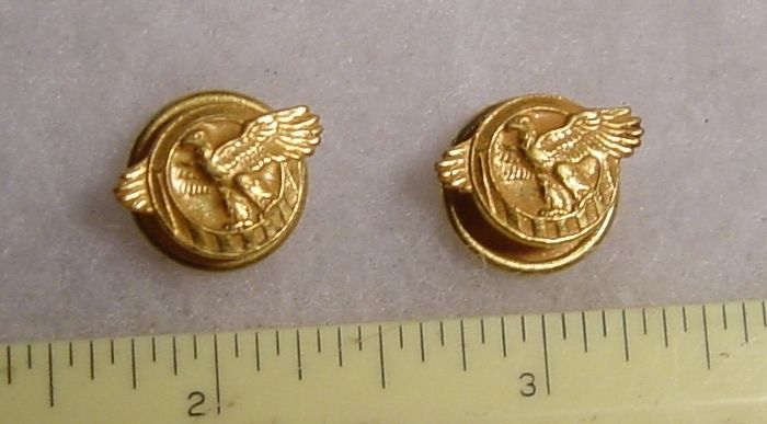 LAPEL PINS or CUFF LINKS (2)   Ruptured Duck  