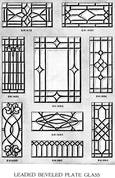 Hard to find reference for original beveled glass window panels.