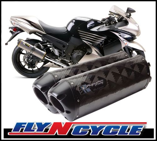   Brothers Carbon Black Series Exhaust Kawasaki ZX14R ZX14 2012  