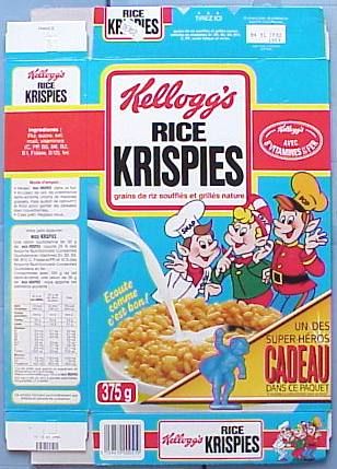 France 1990 Kelloggs Rice Krispies Cereal Box ab457 on PopScreen