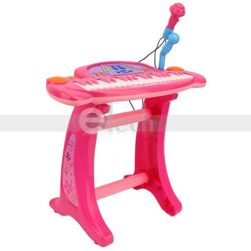 New Kids 36 Keys Piano Toy Playset Keyboard Electronic Pink Color 