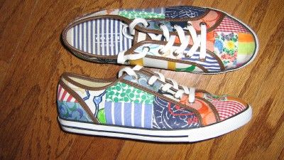 COACH PATCHWORK SNEACKERS SHOES SZ 9.5M GENTLY WORN  