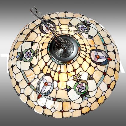 NEW Trillium Tiffany Style Stained Glass Hanging Lamp  