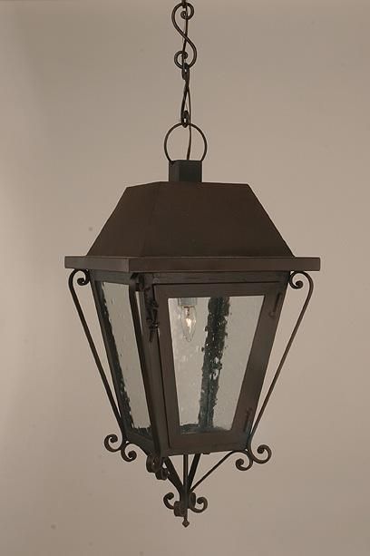 Granada Hanging Lantern Wrought Iron dark Bronze Finish  