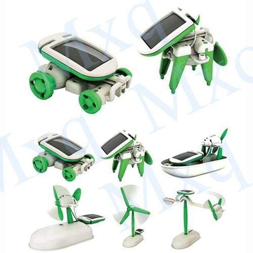 DIY 6 In 1 Educational Solar Toys Kit Robot Chameleon  