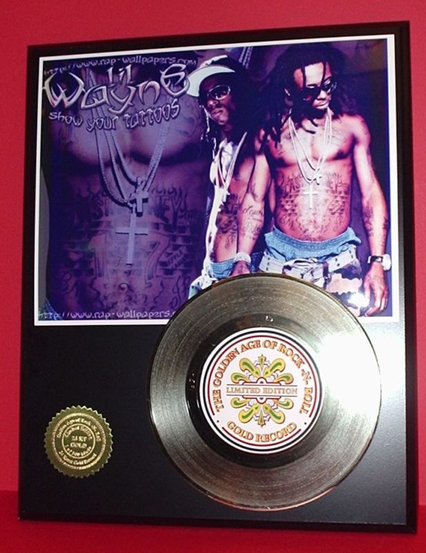 LIL WAYNE GOLD 45 RECORD LIMITED EDITION DISPLAY  