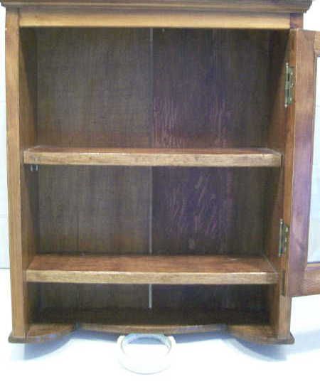 fine little medicine cabinet/ display cabinet, bevelled glass panels 