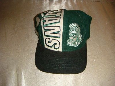 Vintage Michigan State Spartan Snapback Cap NWOT  