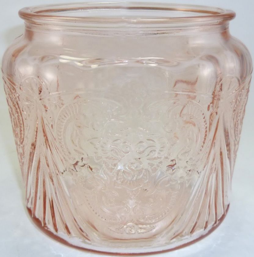 Vintage Hazel Atlas Pink Depression Glass Royal Lace Pattern Cookie 