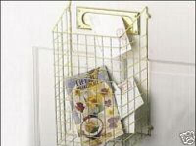 Letter Cage brass tone Mail Door Slot Organizer NEW  