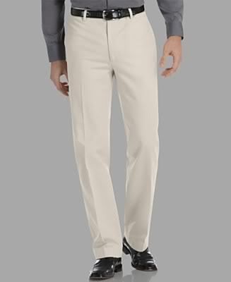 NEW ALFANI RED Slim Fit Flat Front Khaki Dress Pants  