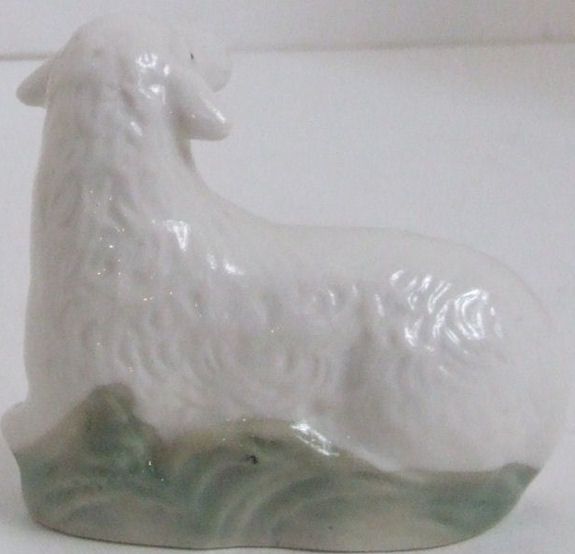 Lomonosov Porcelain Animal Figurine of a SHEEP ON GRASS  