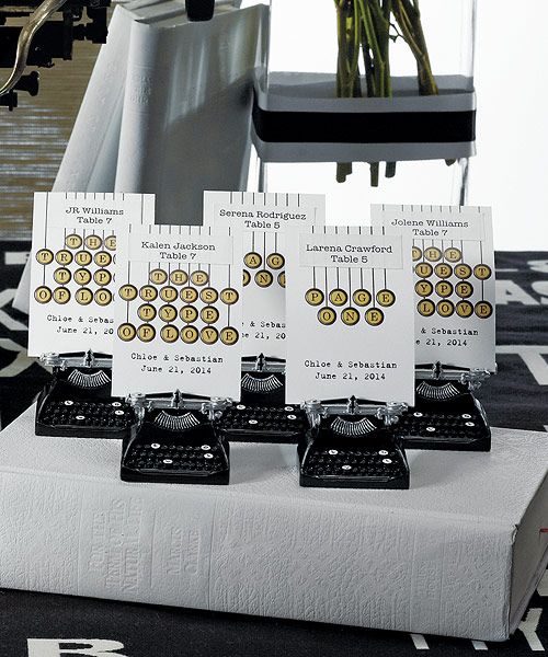   Reception Favor Decoration Mini Vintage Typewriter Place Card Holders