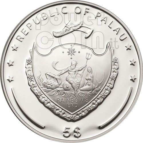 FOUR LEAF CLOVER Ounce Of Luck Silver Coin Palau 2011  