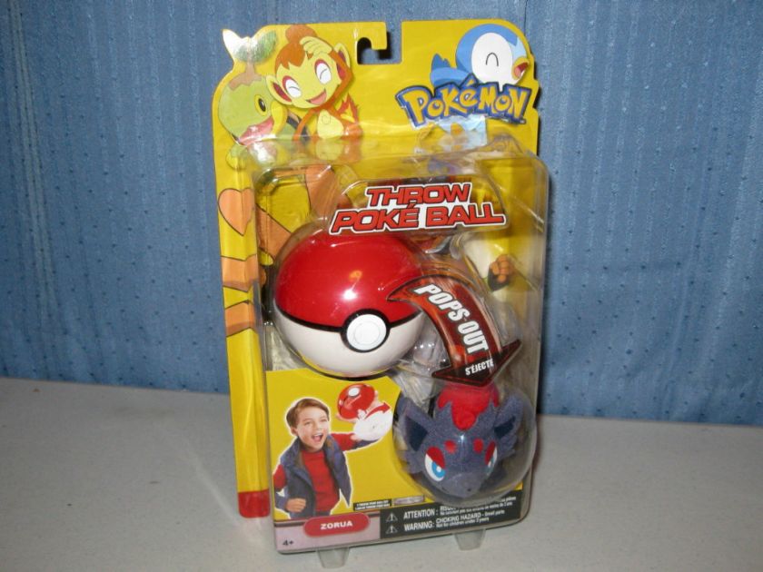 POKEMON POKE BALL THROW WITH ZORUA MINI PLUSH 039897567167  