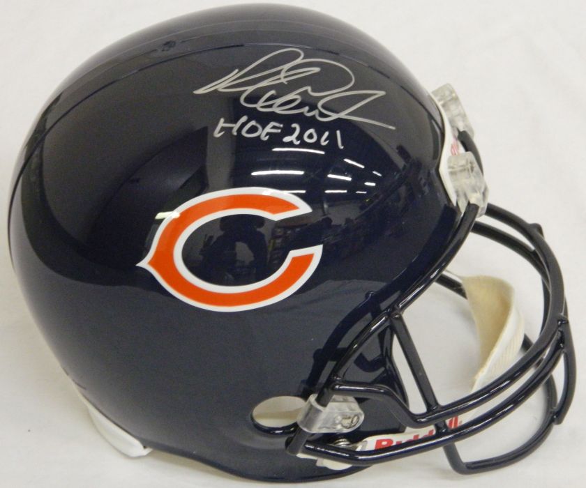 Richard Dent signed Bears Riddell full size replica helmet with HOF 