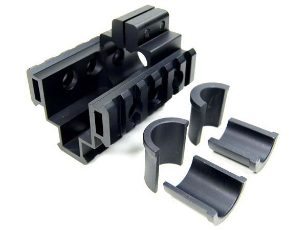 UTG .223 Rifle Tri Rail Barrel Mount fits 3 Barrel Size  