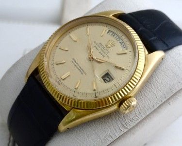 RARE ROLEX OYSTER PERPETUAL DAY DATE PRESIDENT 6611B CIRCA 1958 18KT 