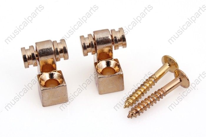 Gold Guitar Parts Roller String Retainers Trees Set  