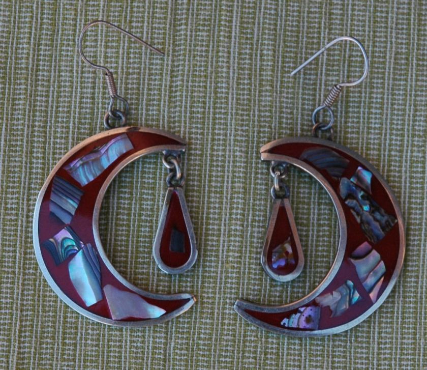 Mexico Earrings Iridescent Shell  