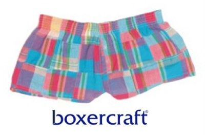 Ladies Madras BITTY BOXER SLEEP SHORTS PJs Boxercraft  