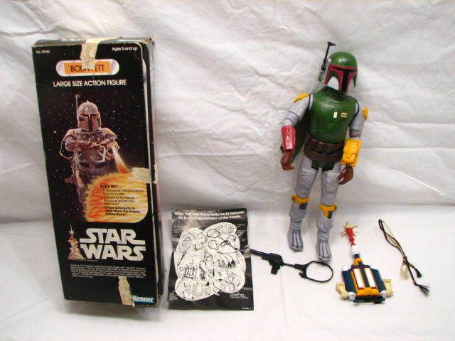 RARE BOBA FETT LG 13 STAR WARS ACTION FIGURE IOB 1979  