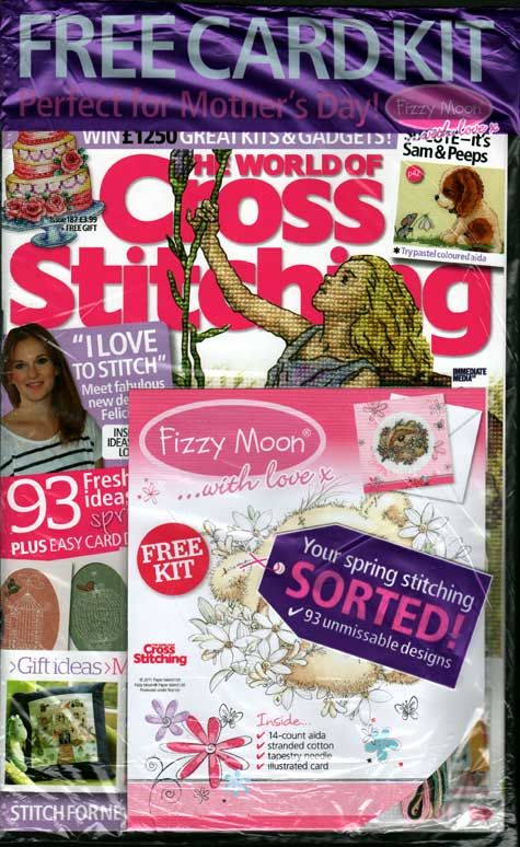   WORLD OF CROSS STITCHING MAGAZINE #187 + FREE CARD STITCH KIT  