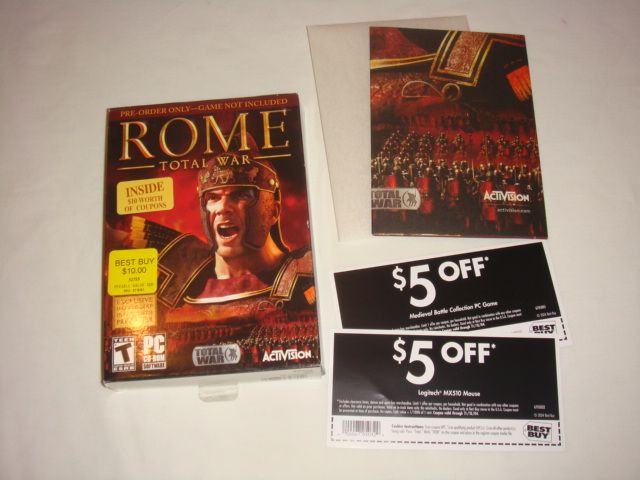 Pre Order BOX Map Only Rome Total War PC Computer game  