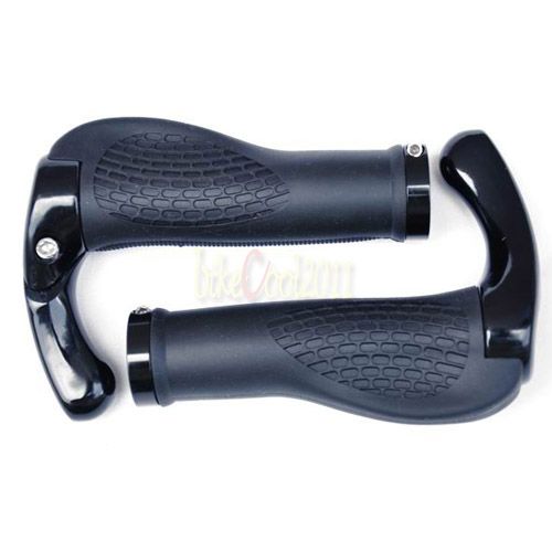 Aluminum Ergonomic Locking Bike Grips Handlebar +Valve Caps Light Tyre 