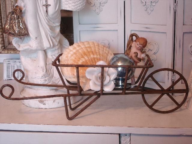 OLD Shabby Rusty Wheelbarrow~Decorative Planter  